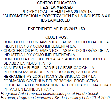 Aula empresa: Industira 4.0 2017-2018